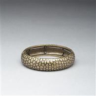 Gold Stretch Bangle, Gold, medium