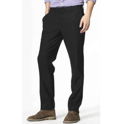 Microcheck Straight Leg Trousers, Light Black, medium