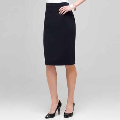 Pencil Skirt, midnight navy, medium