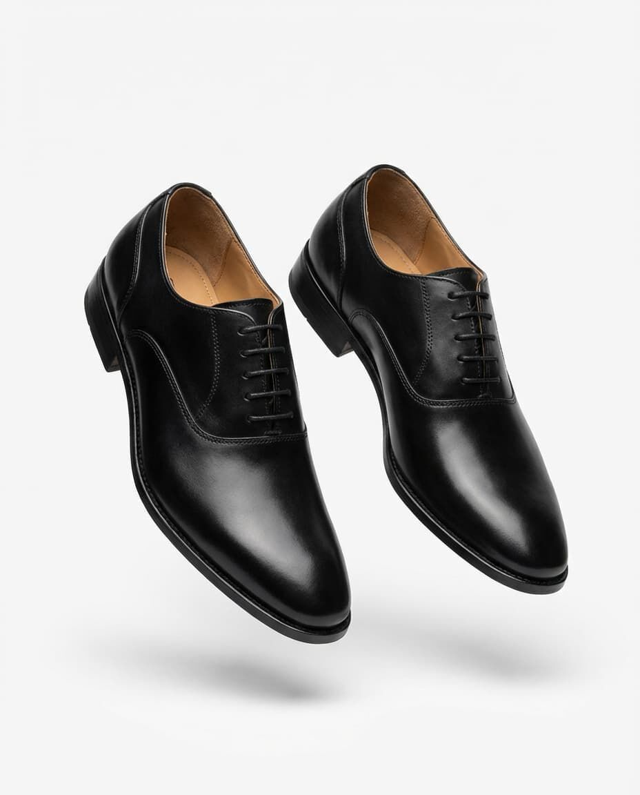 Leather Wallet, Black, medium