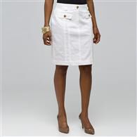 Straight Skirt, White, medium