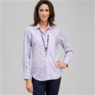 Striped Button Down, Lavender Multi, medium