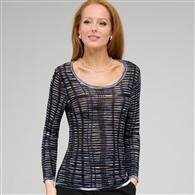 Scoop Neck Tee, Cobalt Blue, medium