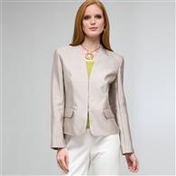 V-Neck Jacket, Stone, medium