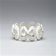 Infinity Stretch Worn Silver Bracelet, Silver, medium