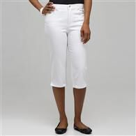 Classic Denim Straight Leg Capri (Plus), Porcelain, medium