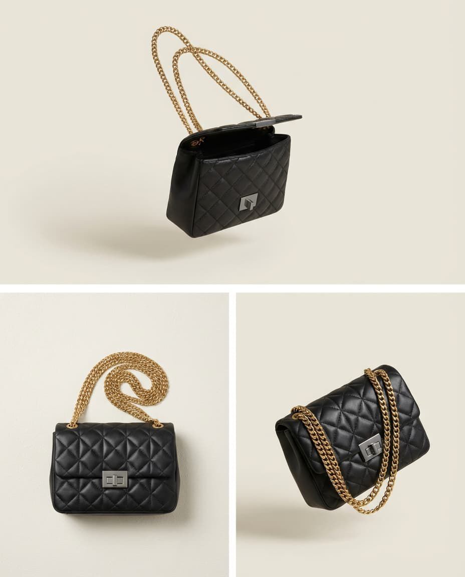 Shoulder Bag, Black, medium