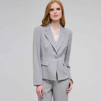 1 Button Jacket, Slate, medium