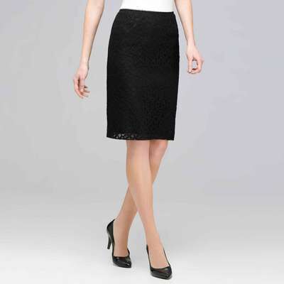 Pencil Skirt., Black, medium