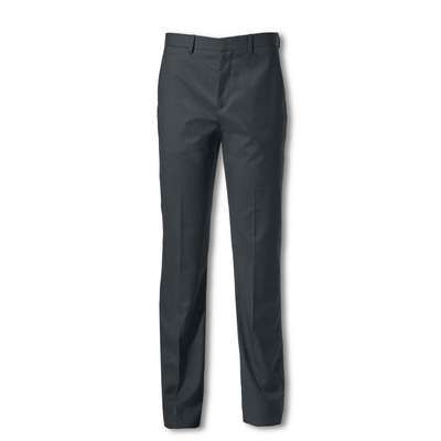 Straight Leg Trousers, Black, medium
