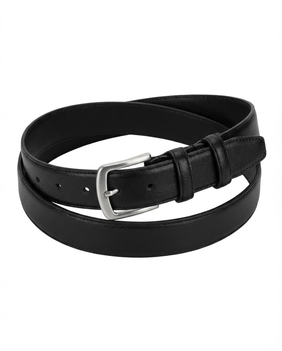 Leather Belt, Black, medium