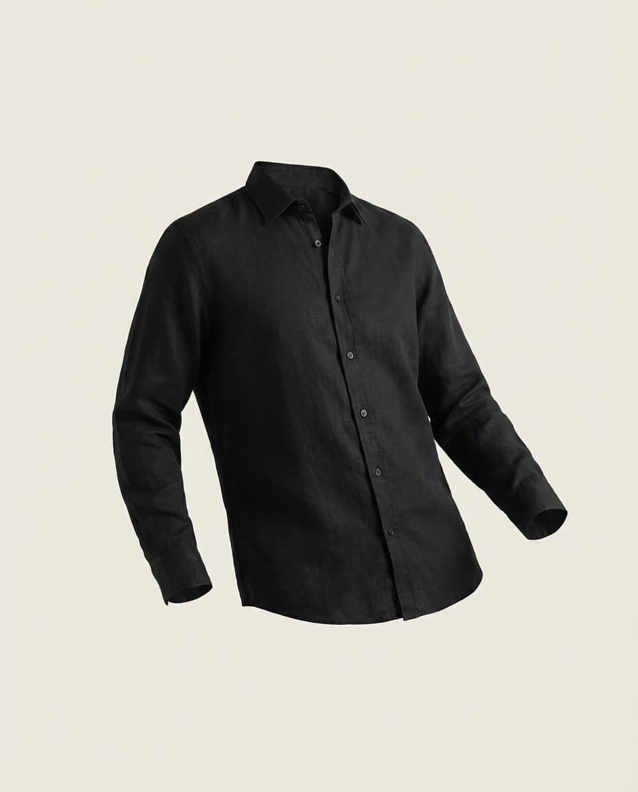 Linen Shirt, White, medium