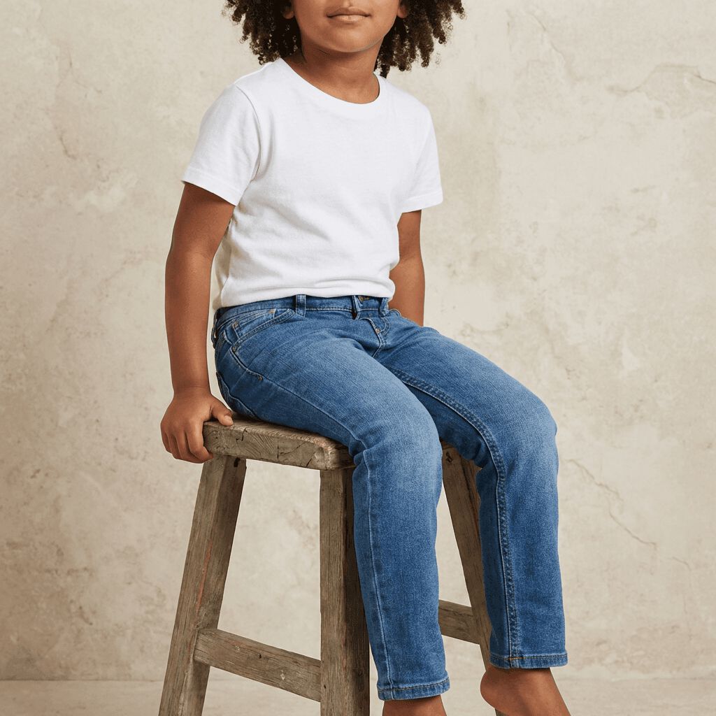 Girls Denim Jeans, Blue, medium