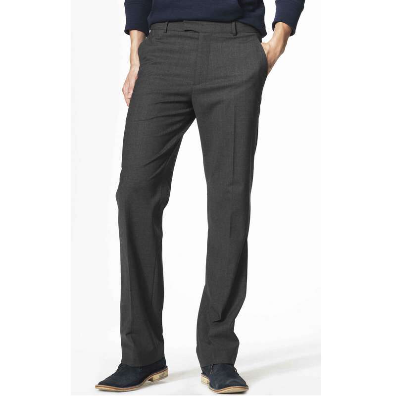 Basic Leg Trousers, Grey, large