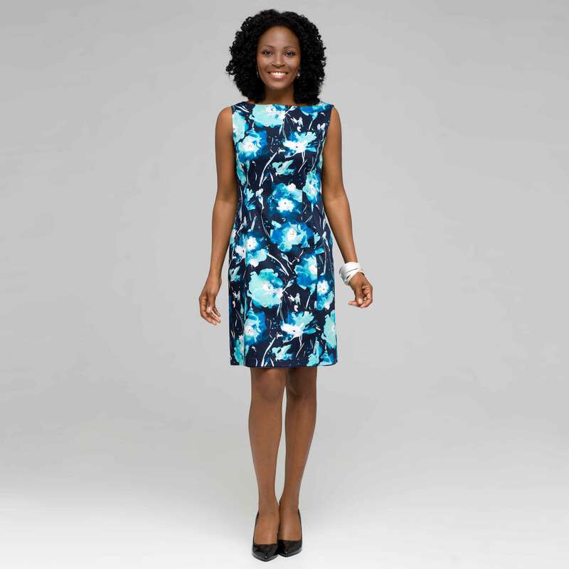 Floral Sheath Dress, , large