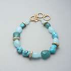 Turquoise and Gold Necklace, Gold, small