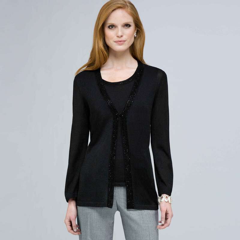 Beaded Cardigan, , large