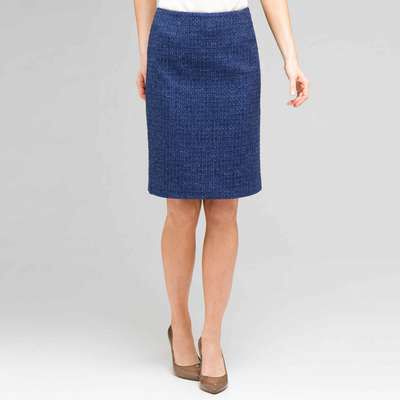 Pencil Skirt, Cobalt Multi, medium