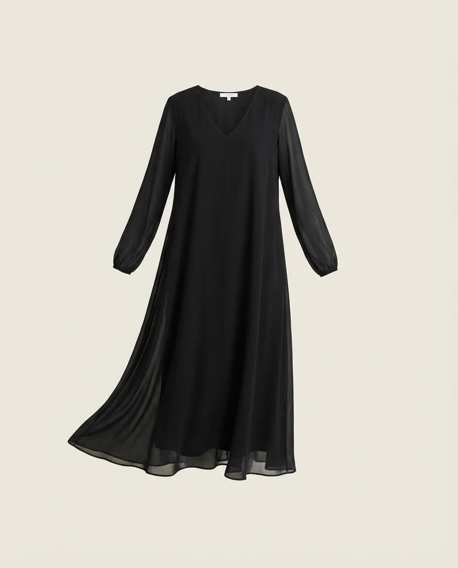 Slip Dress, Black, medium