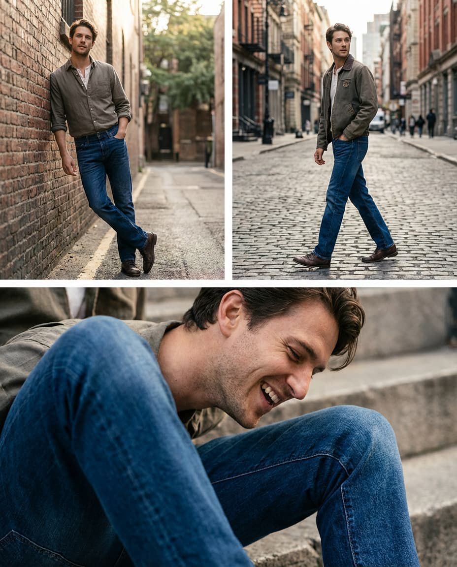 Straight Jeans, , small
