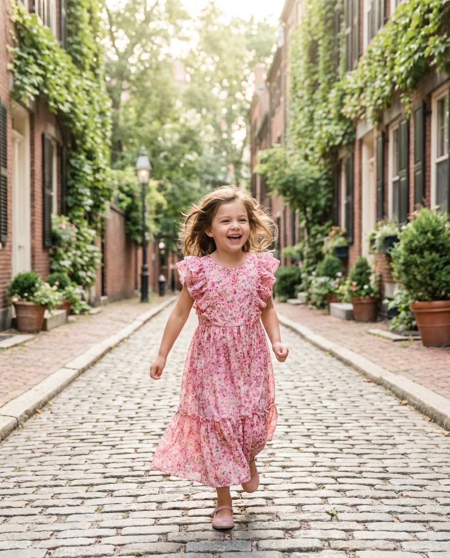 Girls Floral Dress, , small