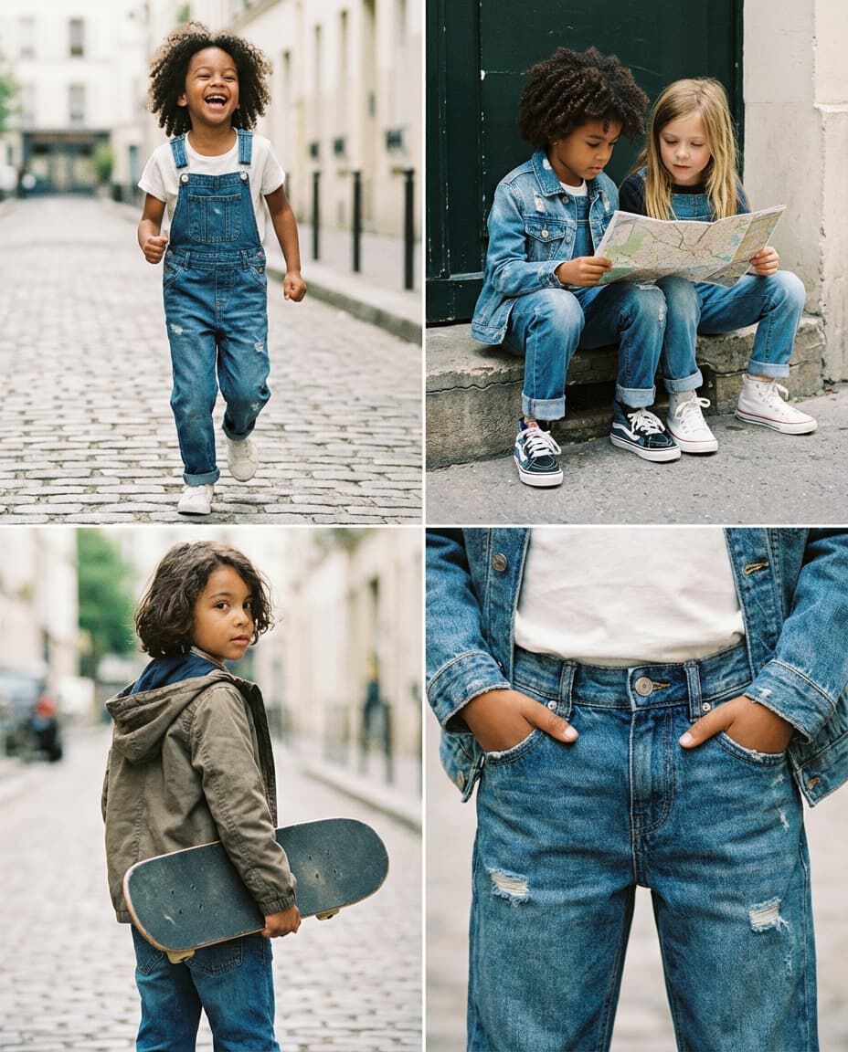 Girls Denim Jeans, , small