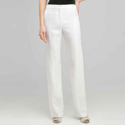 Slim Pant., White, medium