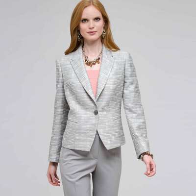 Notch Collar Jacket, Slate Multi, medium