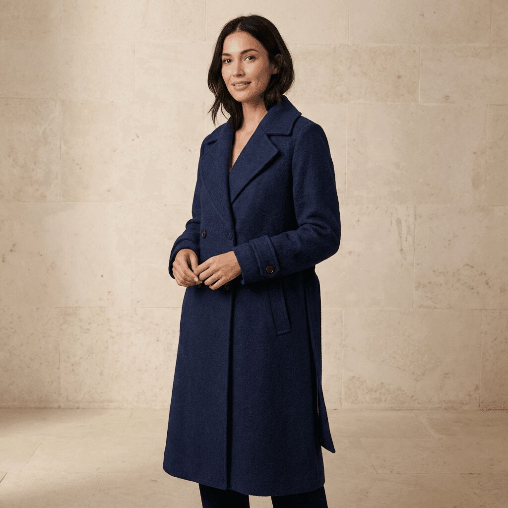 Wool Coat, Navy, medium