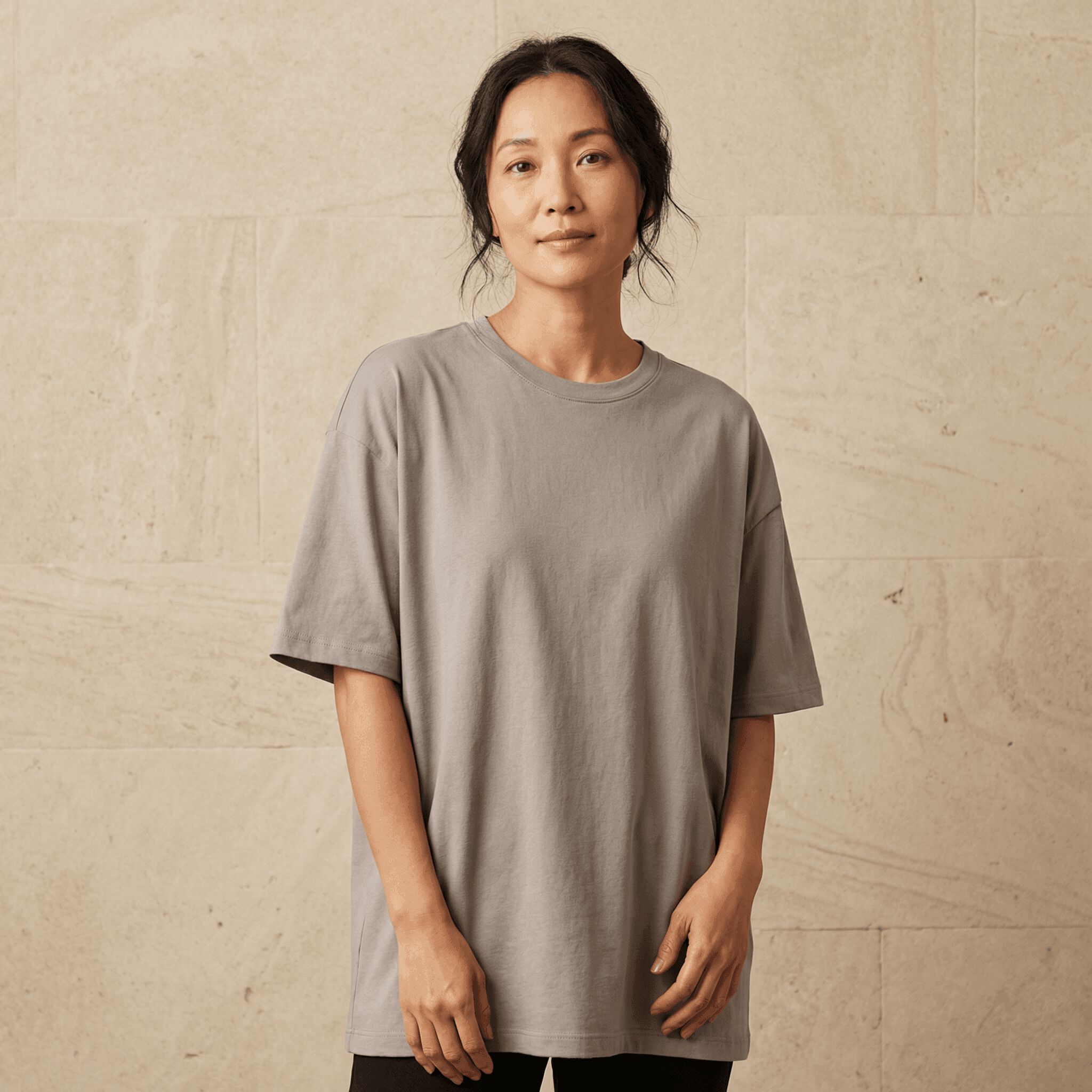 Oversized T-Shirt, Gray, medium