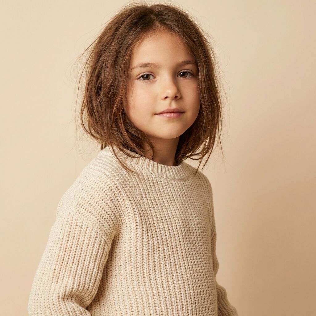 Girls Knit Sweater, , medium