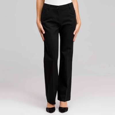 Trouser Leg Pant, Black, medium
