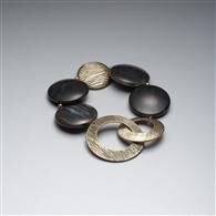 Worn Gold Stretch Bracelet, Gold, medium