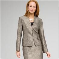 V-Neck Shimmer Jacket, Black Multi, medium