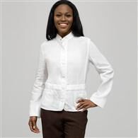 Button Front Jacket., White, medium