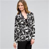 Printed Two-Tops-In-One, Black & Sugar, medium