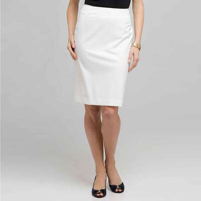 Pencil Skirt, White, medium