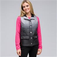 Mock Neck Quilted Vest, Black Multi, medium