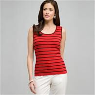 Stripe Shell, Cardinal Red & Black, medium