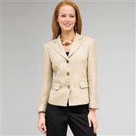 Notch Collar Basket Weave Jacket, New Rattan Multi, medium