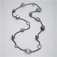 Light Hematite Necklace, Hematite, medium
