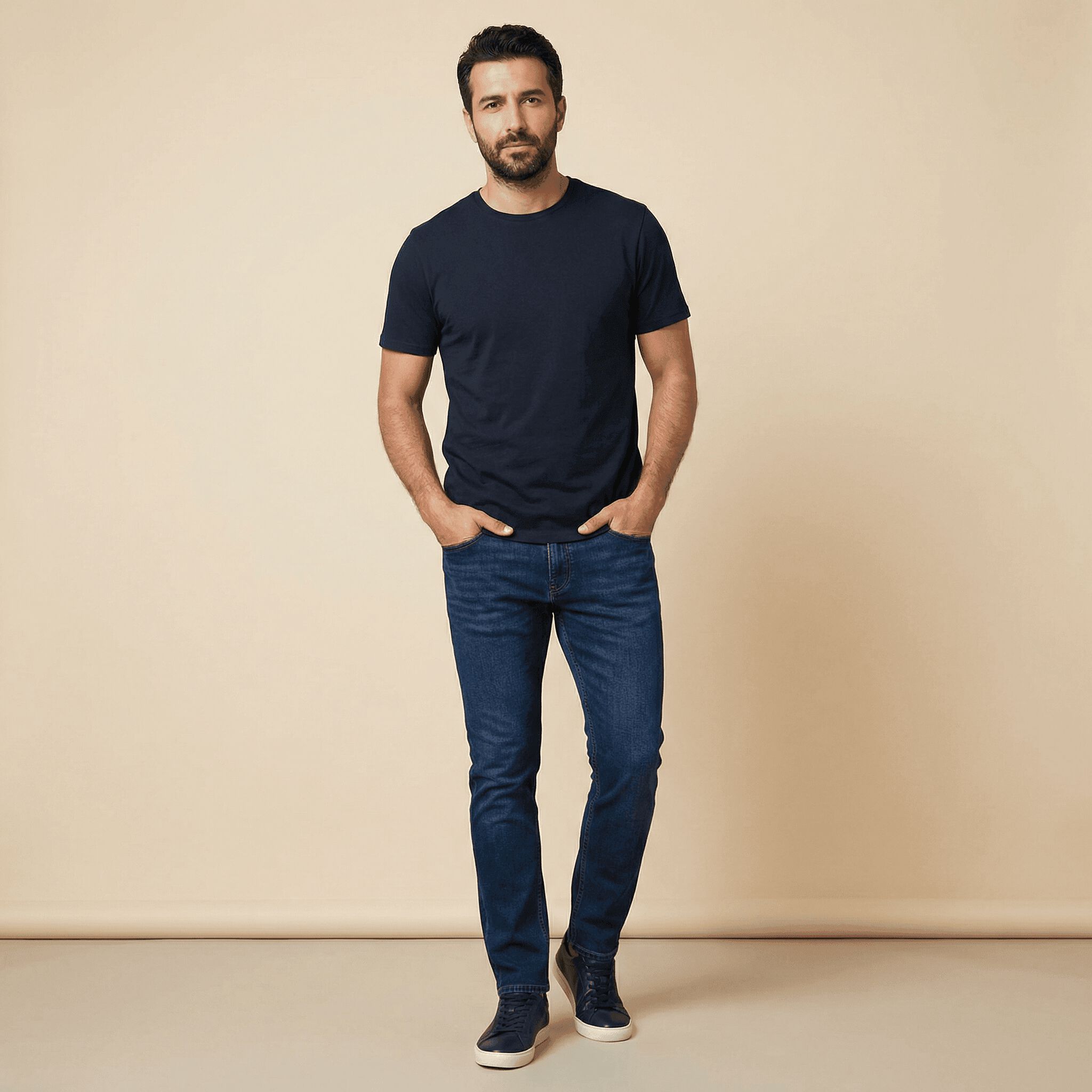 Straight Jeans, Blue, medium