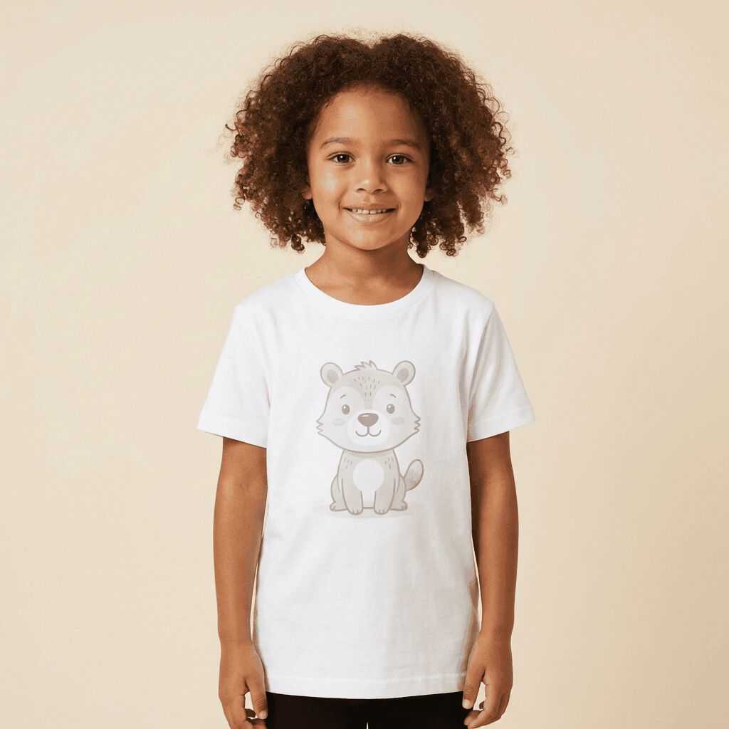 Kids Graphic T-Shirt, White, medium