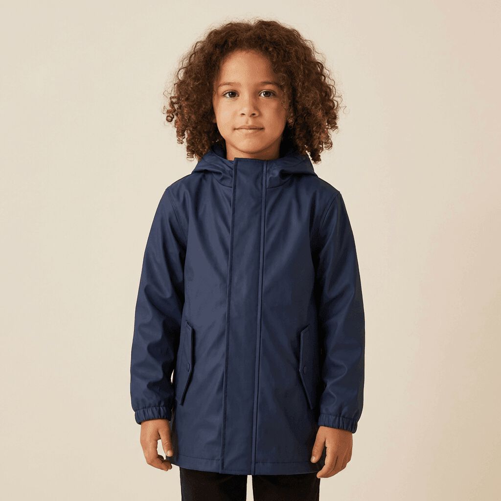 Kids Motorcycle Jacket, Navy, medium