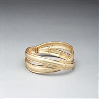 Worn Gold Cuff Bracelet, Gold, medium