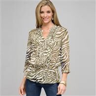 Animal Print Blouse, Multi, medium