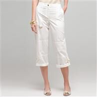 Cuffed Cargo Pant, White, medium