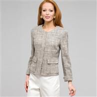 Button Front Jacket, Fern Multi, medium
