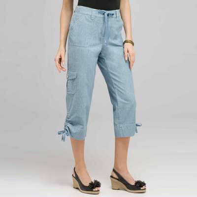 Capri Utility Pant., Chambray Blue, medium