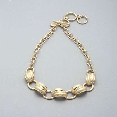 Worn Gold Necklace, Gold, medium